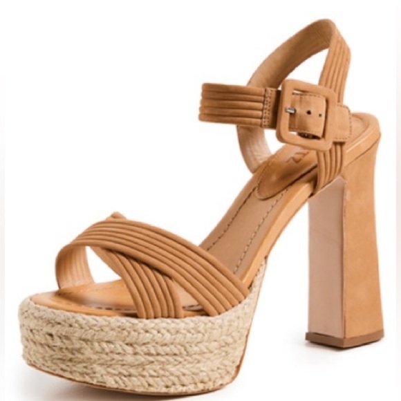 Schutz Blisse Platform Nubuck Sandal - Size 8.5 - Picture 1 of 16